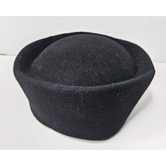 Vintage Lancaster 100% Wool Women’s Black Shell Hat - Picture 4 of 9